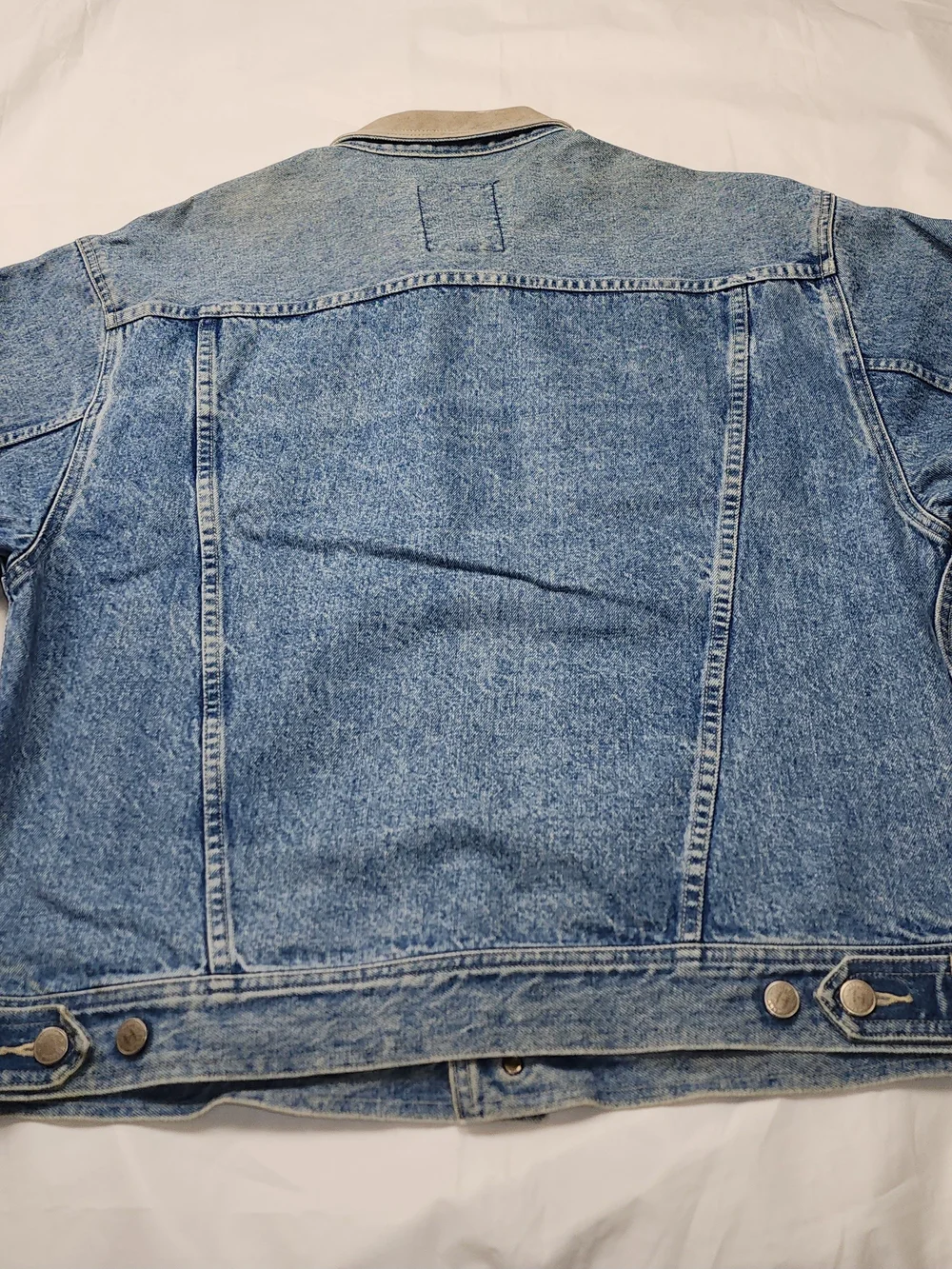 VTG BANANA REPUBLIC Men's Acid- Wash Denim Trucker Jacket Size Large